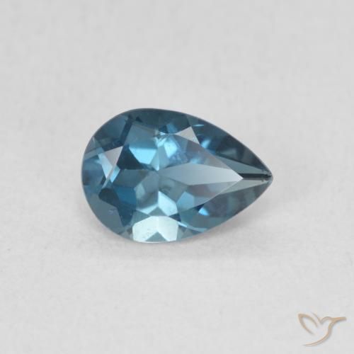 0.80ct Natural London Blue Topaz, Pear Shape, VS