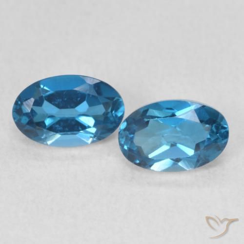1.13ctw Natural London Blue Topaz, Oval, VS