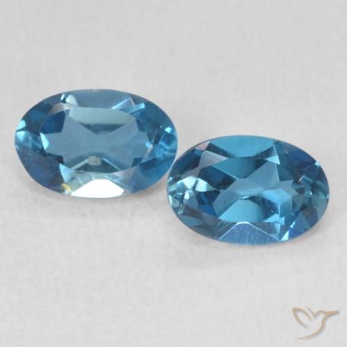 1.27ctw Natural London Blue Topaz, Oval, VVS-VS