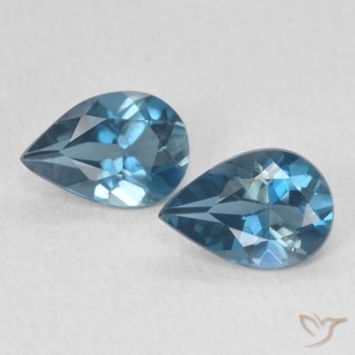 1.23ctw Natural London Blue Topaz, Pear Shape, VS