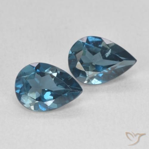 1.59ctw Natural London Blue Topaz, Pear Shape, VS