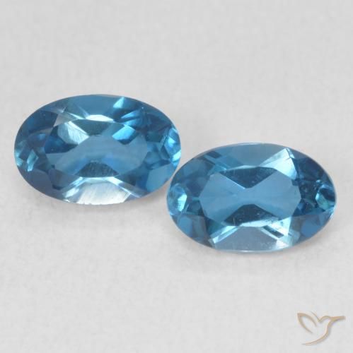 1.12ctw Natural London Blue Topaz, Oval, VVS-VS