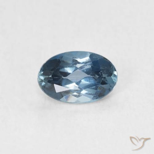 0.58ct Natural London Blue Topaz, Oval, VVS-VS, Photo A