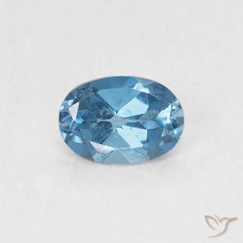 0.53ct Natural London Blue Topaz, Oval, VVS-VS