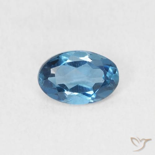 0.56ct Natural London Blue Topaz, Oval, VVS-VS