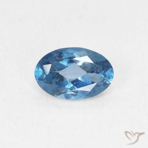 0.55ct Natural London Blue Topaz, Oval, VVS-VS