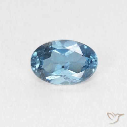 0.67ct Natural London Blue Topaz, Oval, VVS-VS, Photo A