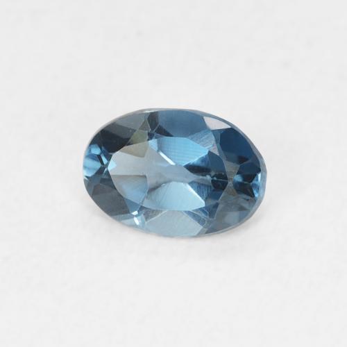 0.50 ct Blue Topaz Stone, Natural Topaz in Oval Facet Shape for Sale