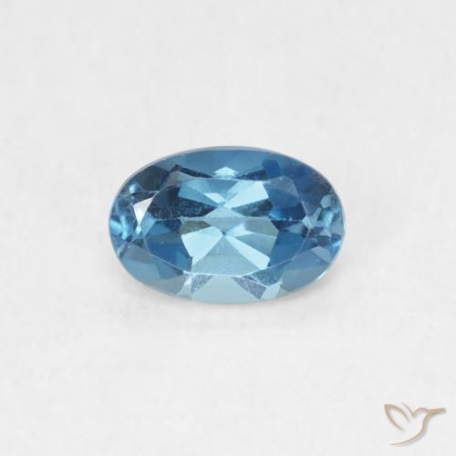 0.60ct Natural London Blue Topaz, Oval, VVS-VS