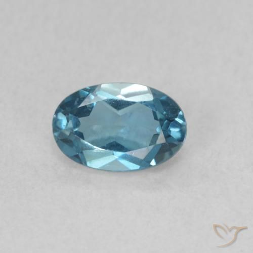 0.61ct Natural London Blue Topaz, Oval, VVS