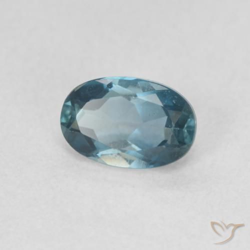 0.66 ct Blue Topaz Stone, Natural Topaz in Oval Facet Shape for Sale