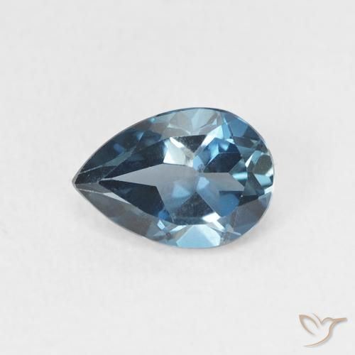 0.91ct Natural London Blue Topaz, Pear Shape, VS