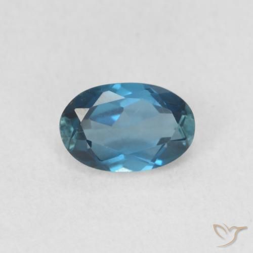 0.59ct Natural London Blue Topaz, Oval, VVS-VS
