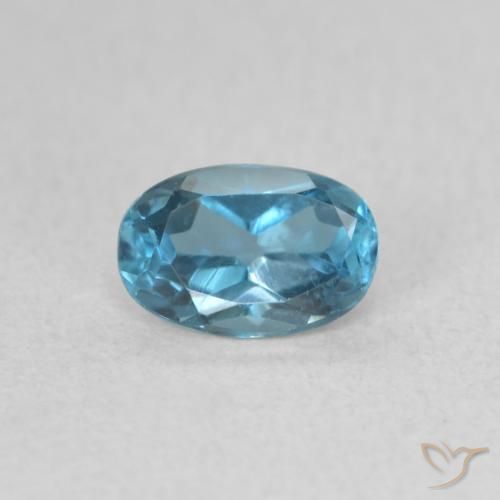 0.56ct Natural London Blue Topaz, Oval, VVS-VS