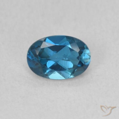 0.63ct Natural London Blue Topaz, Oval, VVS-VS