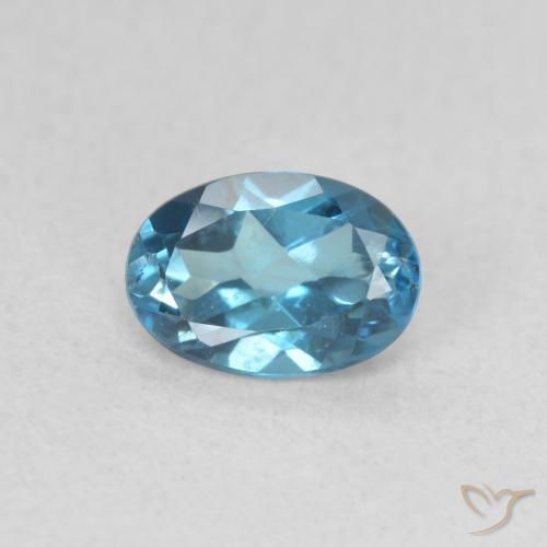 0.63ct Natural London Blue Topaz, Oval, VVS-VS