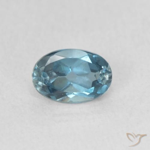 0.65ct Natural London Blue Topaz, Oval, VVS-VS