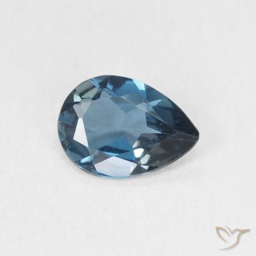 0.65 ct Blue Topaz Stone, Natural Topaz in Pear Facet Shape for Sale