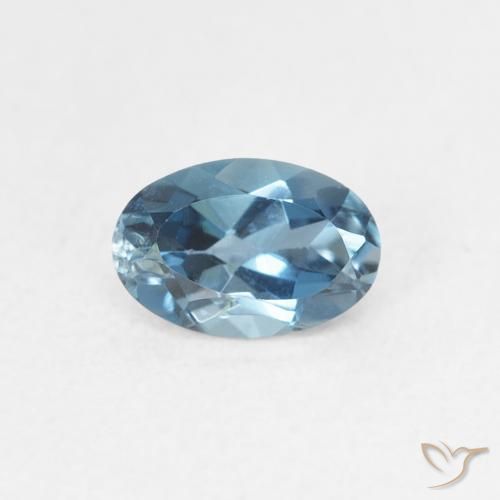 0.56ct Natural London Blue Topaz, Oval, VVS-VS