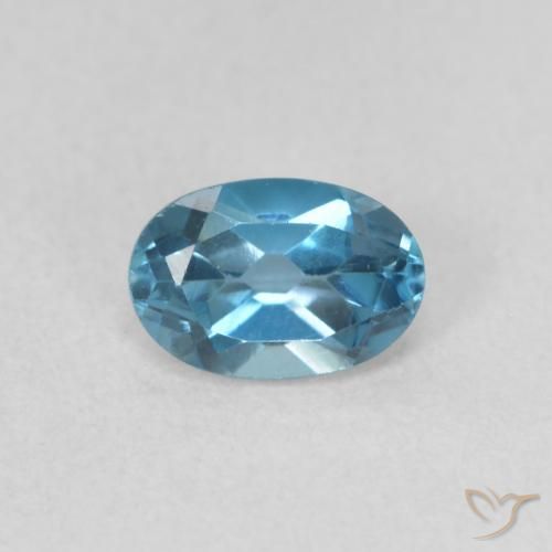 0.59ct Natural London Blue Topaz, Oval, VVS-VS