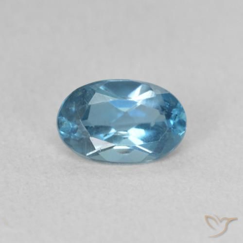 0.60ct Natural London Blue Topaz, Oval, VVS-VS