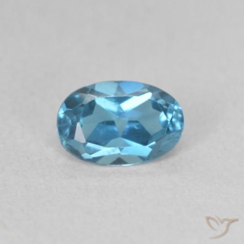 0.57ct Natural London Blue Topaz, Oval, VVS-VS