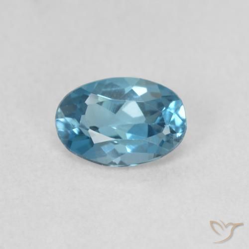 0.50ct Natural London Blue Topaz, Oval, VVS-VS