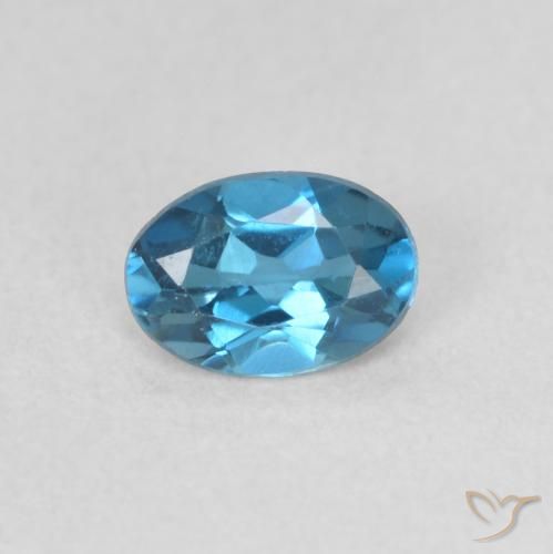 0.50ct Natural London Blue Topaz, Oval, VVS-VS