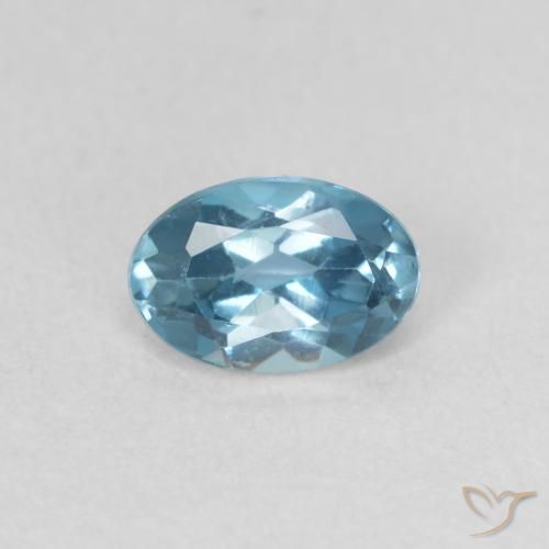 0.59ct Natural London Blue Topaz, Oval, VVS-VS