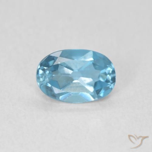 0.52ct Natural London Blue Topaz, Oval, VVS-VS