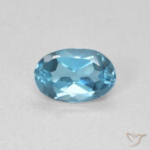 0.59ct Natural London Blue Topaz, Oval, VVS-VS