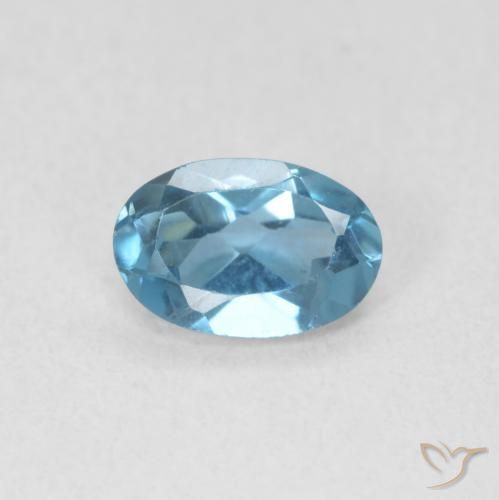 0.59ct Natural London Blue Topaz, Oval, VVS-VS