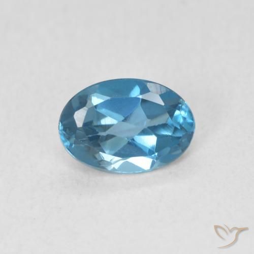 0.58ct Natural London Blue Topaz, Oval, VVS-VS