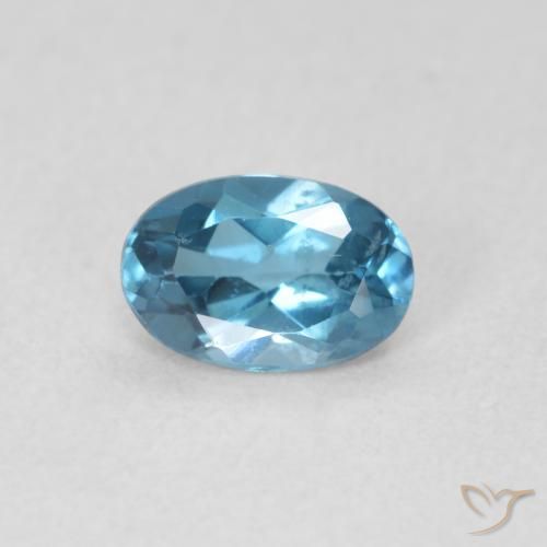 0.56ct Natural London Blue Topaz, Oval, VVS-VS