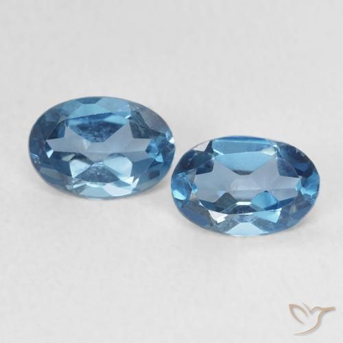 1.10ctw Natural London Blue Topaz, Oval, VVS-VS