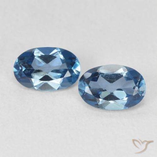 1.12ctw Natural London Blue Topaz, Oval, VVS-VS