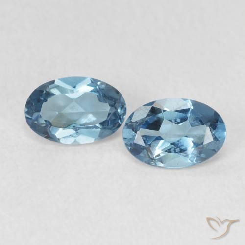 0.98ctw Natural London Blue Topaz, Oval, VVS-VS