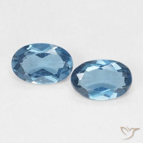 1.05ctw Natural London Blue Topaz, Oval, VS