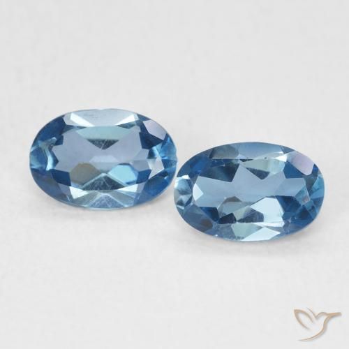 1.13ctw Natural London Blue Topaz, Oval, VS