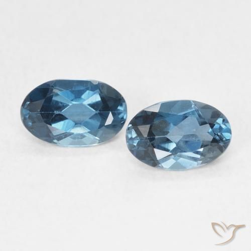 0.97ctw Natural London Blue Topaz, Oval, VS