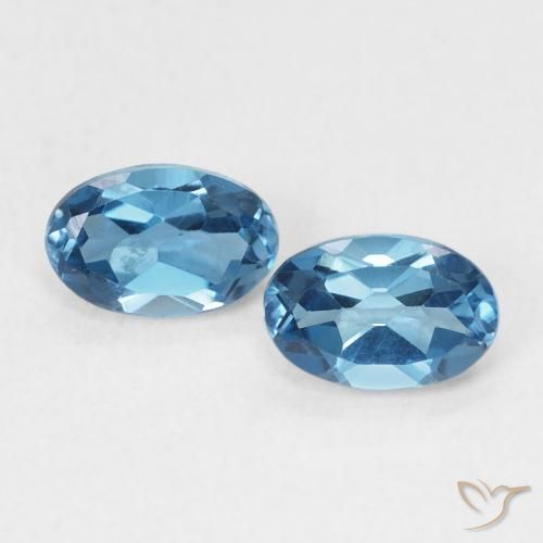 1.17ctw Natural London Blue Topaz, Oval, VVS