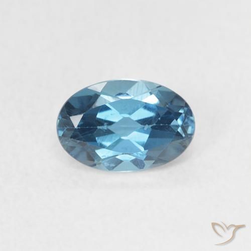 0.56ct Natural London Blue Topaz, Oval, VVS-VS