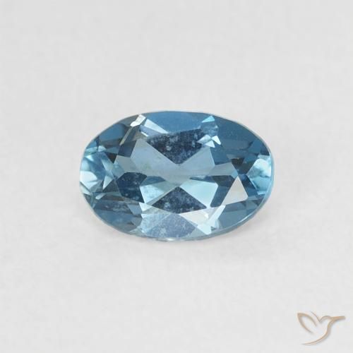 0.57ct Natural London Blue Topaz, Oval, VVS-VS