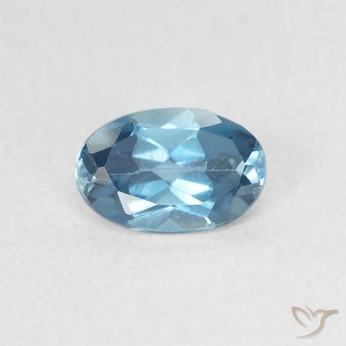 0.52ct Natural London Blue Topaz, Oval, VVS-VS