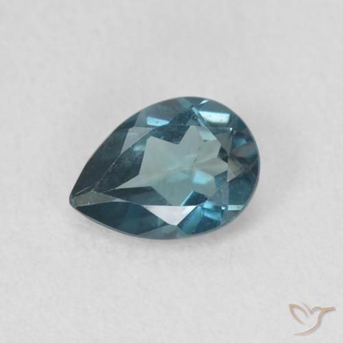 0.80ct Natural London Blue Topaz, Pear Shape, VS