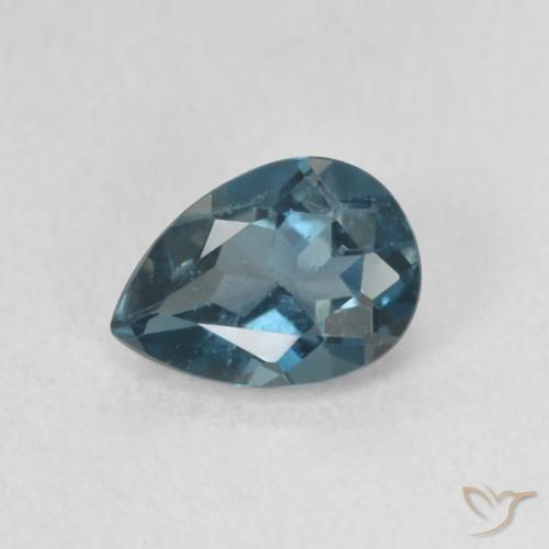 0.86ct Natural London Blue Topaz, Pear Shape, VS
