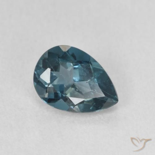 0.86 ct Blue Topaz Stone, Natural Topaz in Pear Facet Shape for Sale