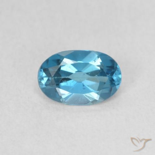 0.52ct Natural London Blue Topaz, Oval, VS, Photo A