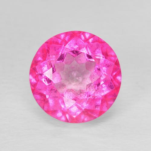 4.03ct Natural Dark Pink Topaz, Round, VVS-VS