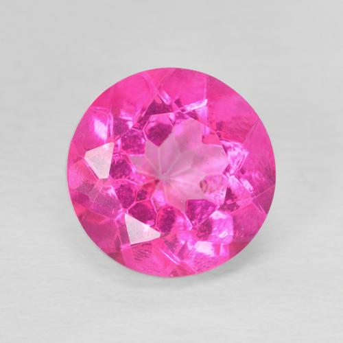 3.64ct Natural Dark Pink Topaz, Round, VVS-VS